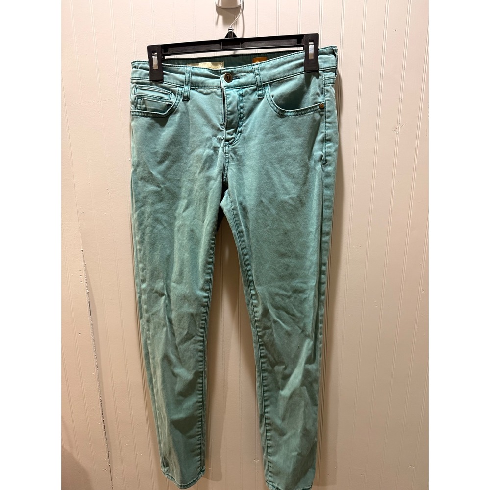Pilcro and the Letterpress Stet Skinny Jeans Seafoam Green Size 27 Anthropologie
